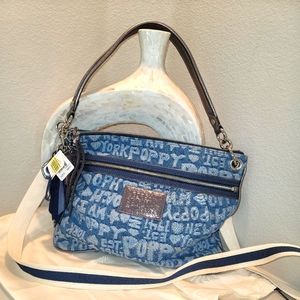 Coach Poppy Denim Set/Bag & wristlet